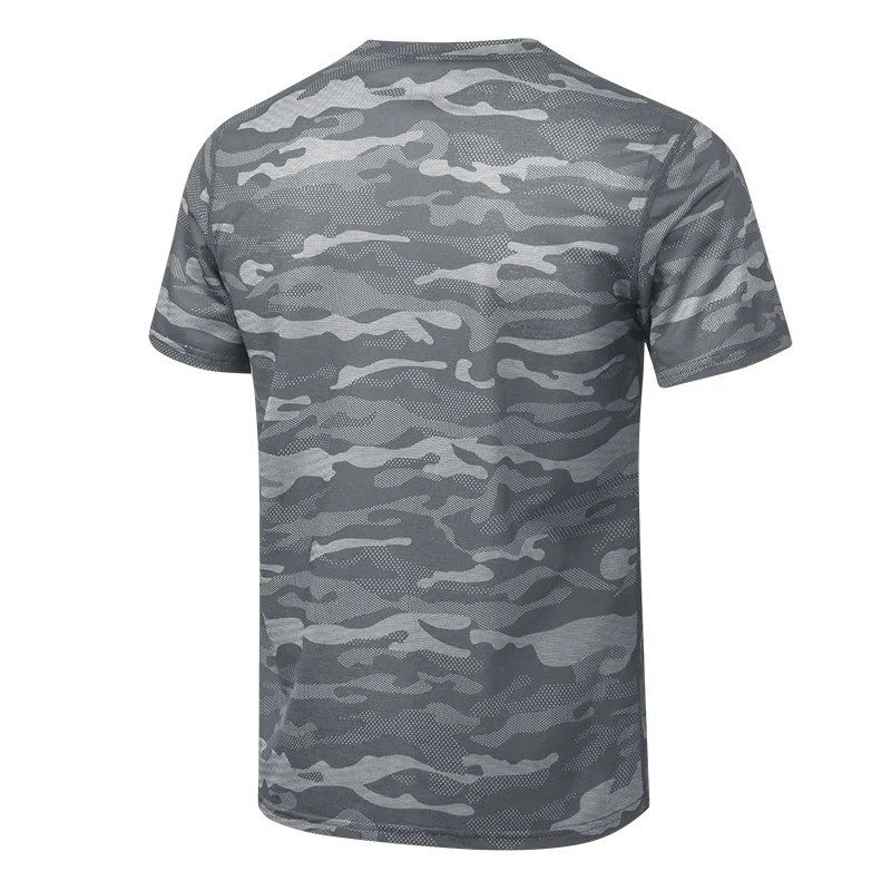 Tilpas LOGO Løbe T-Shirt Mænd Hurtig Tør Åndbar Sport Fitness-Shirts Fitness Motion Træning Korte Ærmer Camouflage Toppe