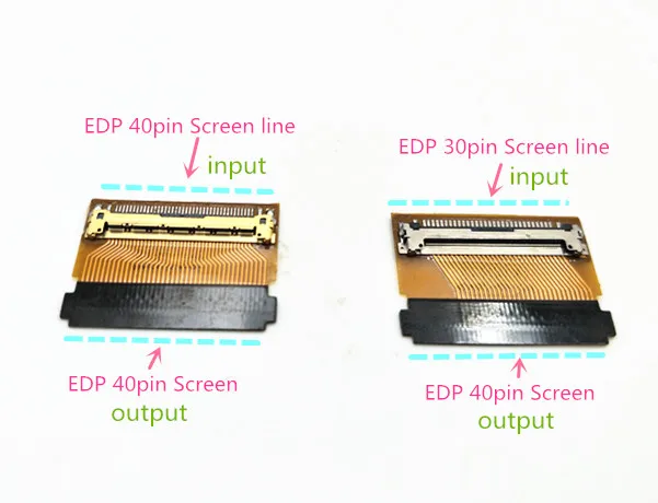 Skærm LED EDP-input / output-40pin at 40pin konverter kabel-adapter EDP 40pin at 30pin stik kabel