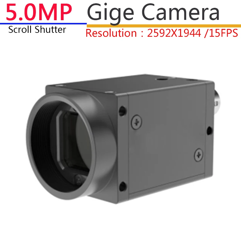 Gigabit 5MP sort / hvid Industrielle Digital Kamera Machine Vision+ SDK, Support Til Windows 7/8/10 System,Justerbar eksponeringstid