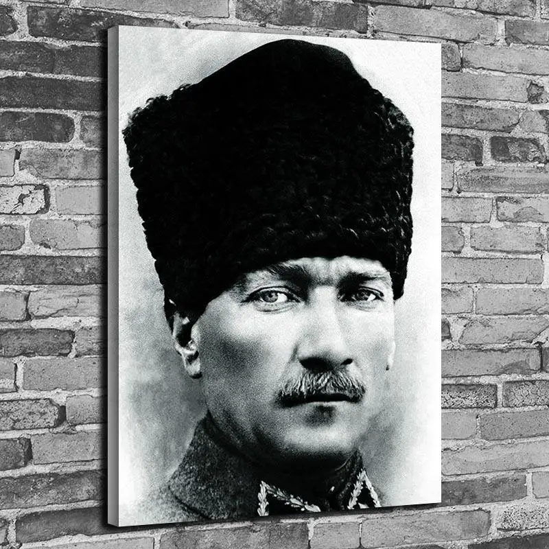 Moderne Plakat af Mustafa Kemal Atatürk Print Plakat Væg Kunst Billeder til stuen Home Decor