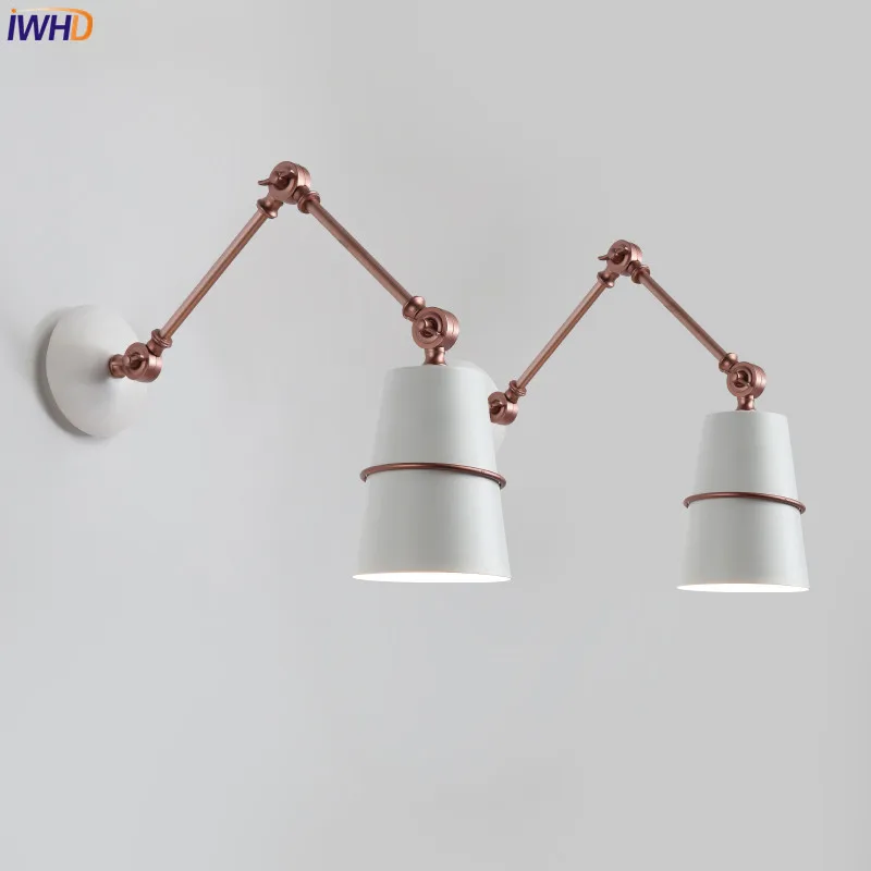 IWHD Nordiske Strygejern Swing Lange Arm Væggen Lys Stue Ved siden af Lampen Moderne LED-Væg Lys Sconce Arandela Apliques Forhold