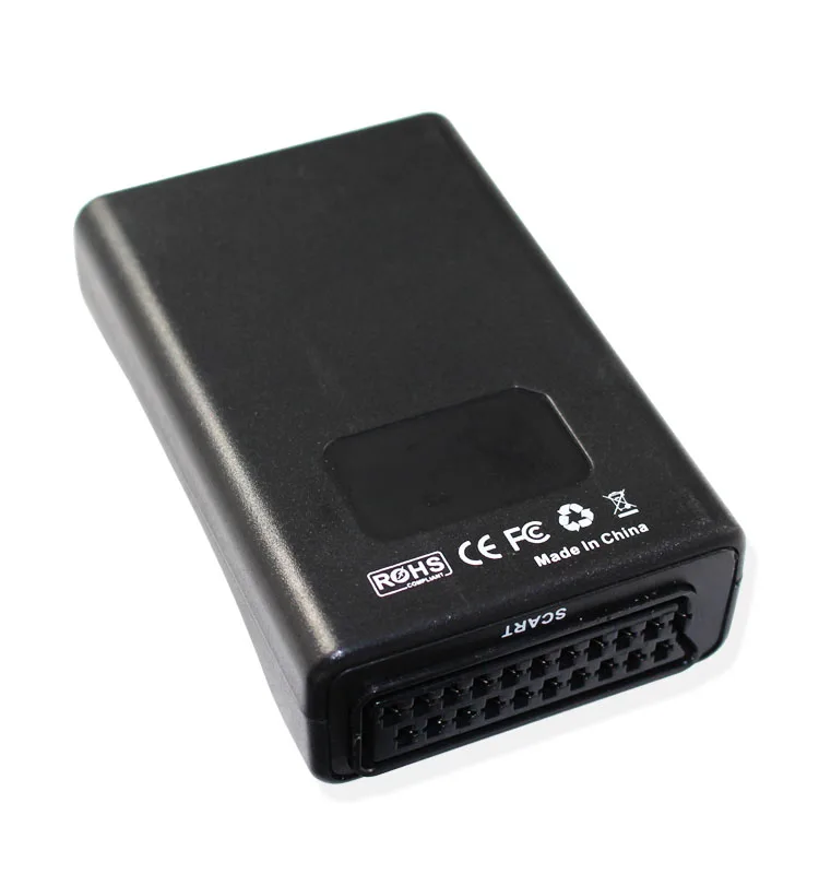 HDMI til Scart converter HD 1080p HDMI SCART Video Audio Opskalere med DC-strømkablet til PS4 DVD