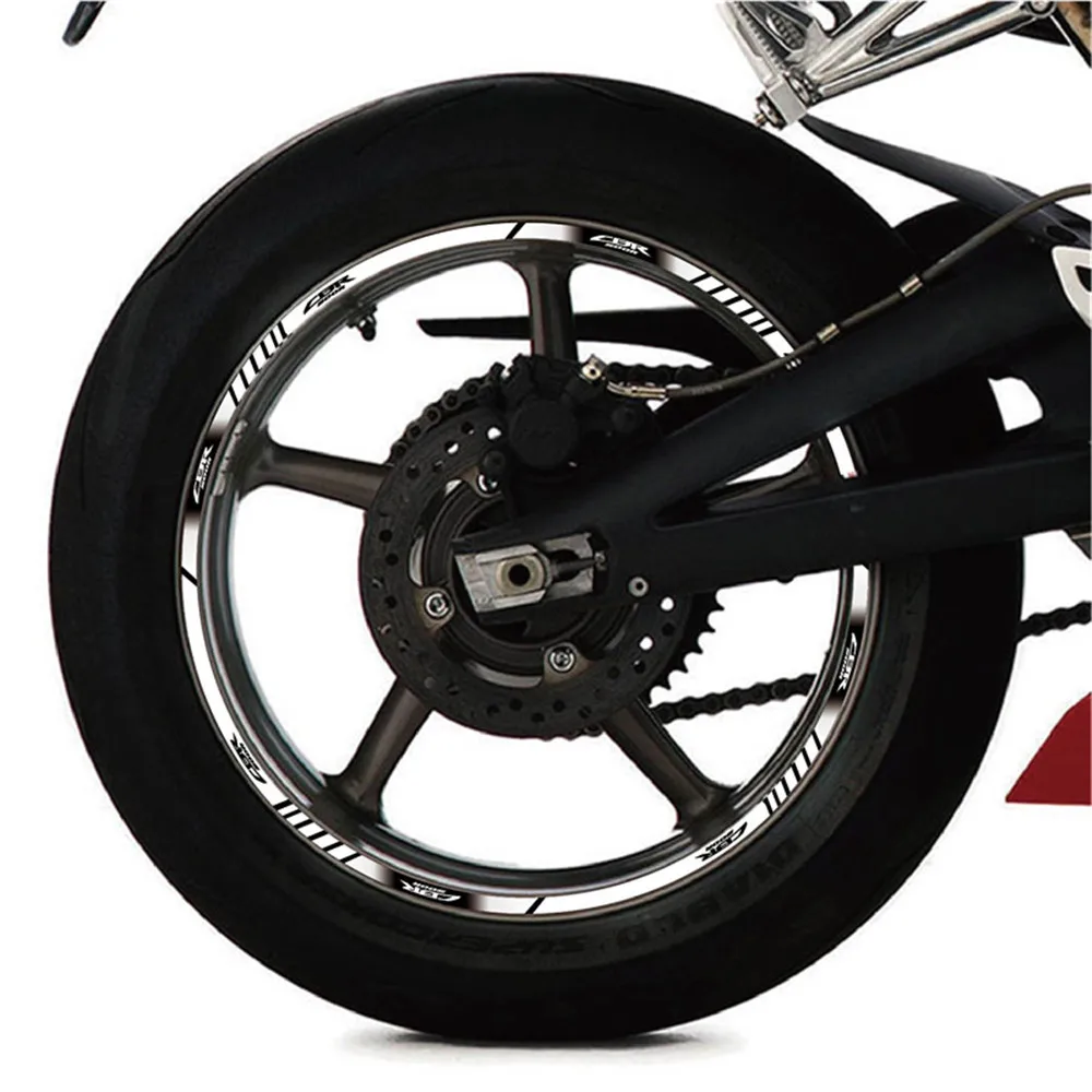 Motorcykel tilpassede klistermærker dæk indre ring reflekterende hjul klistermærker decal moto striber tape til HONDA CBR500R cbr500r cbr 500r