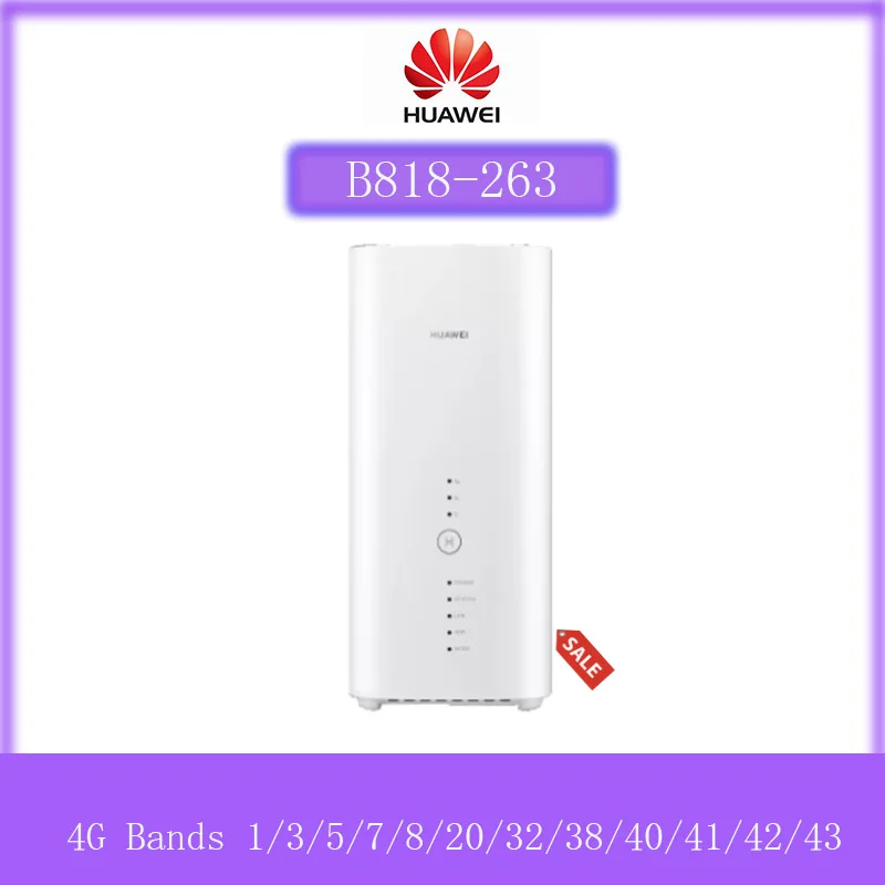 NEJ.1 Huawei B818 B818-263 4G Router 3 Prime LTE CAT19 Wirless CPE Router B1/3/5/7/8/20/26/28/32/38/40/41/42