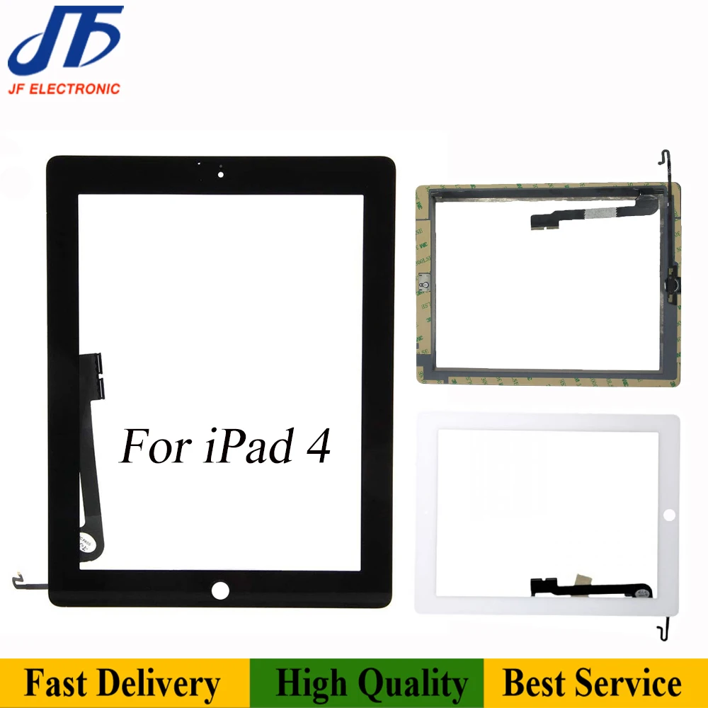 10stk/masse Til ipad air touch-panel display Udskiftning Til iPad 2 / 3 / 4 / 5 front Touch Screen Digitizer foran ydre Glas