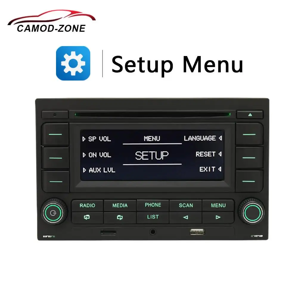 Grøn Llight Bluetooth RCN210 CD-Afspiller 31G 035185 Bil radio USB MP3 AUX For VW skoda Polo 9N golf jta MK4 passat B5 RCN210