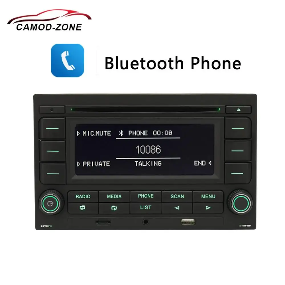 Grøn Llight Bluetooth RCN210 CD-Afspiller 31G 035185 Bil radio USB MP3 AUX For VW skoda Polo 9N golf jta MK4 passat B5 RCN210