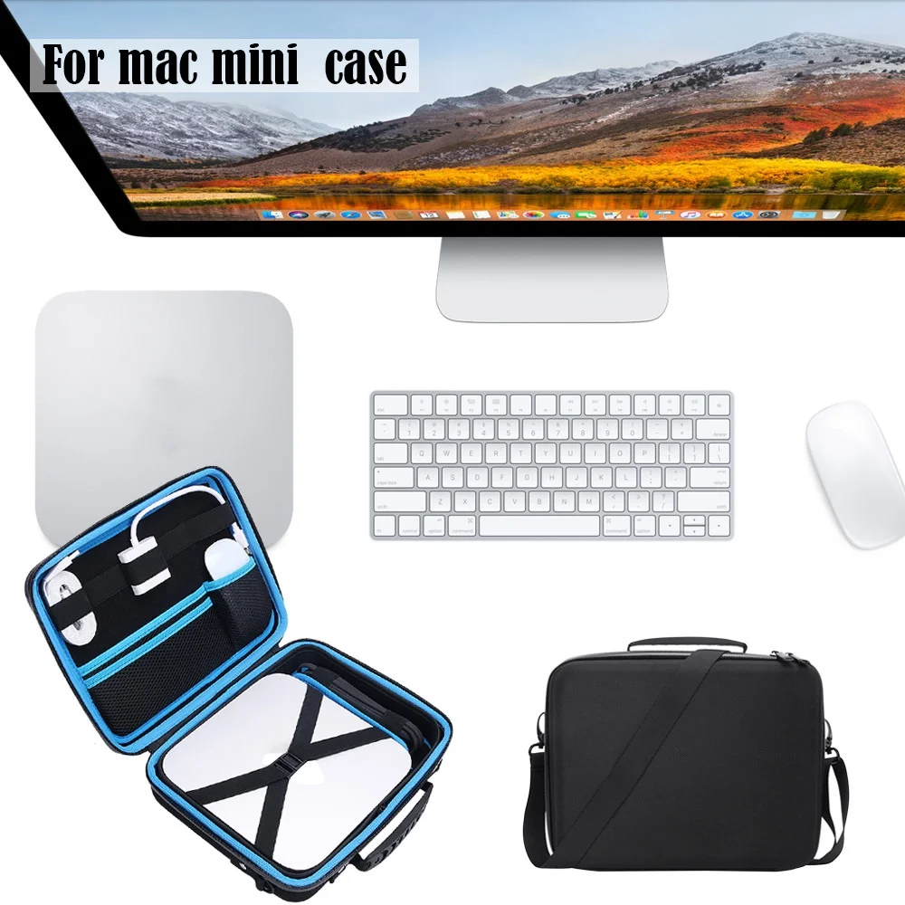 Bærbare Bæretaske Rejse Etui Til Apple Mac Mini Desktop Og Tilbehør Bærbare Opbevaringspose Stødsikkert Etui H