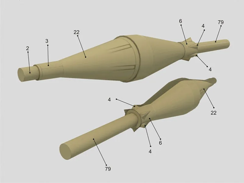 1:1 120cm Raket Drevet Granat DIY 3D Papir Kort Model at Bygge Sæt Konstruktion Børn Pædagogisk Legetøj Militære Model