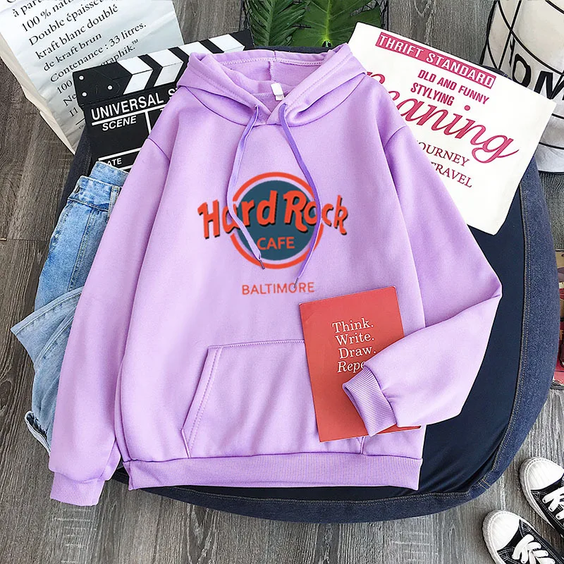 Efterår og Vinter Nye Candy Farve Sweatshirt Par Shirt Vilde Personlighed Hard Rock Mønster Langærmet Hættetrøje