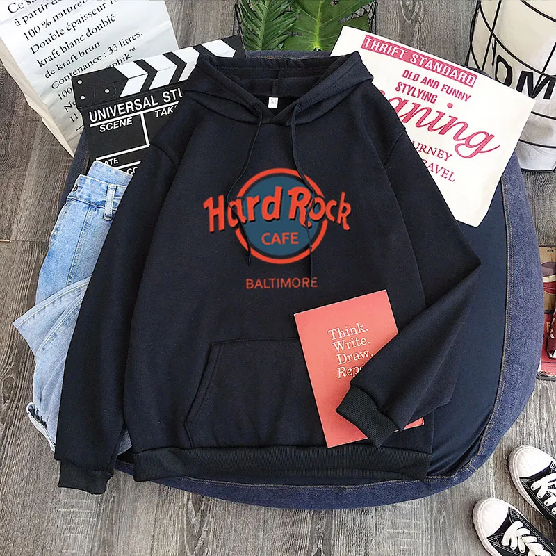 Efterår og Vinter Nye Candy Farve Sweatshirt Par Shirt Vilde Personlighed Hard Rock Mønster Langærmet Hættetrøje