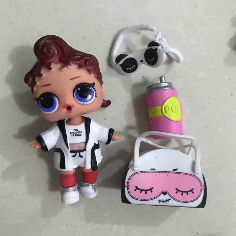 Original lol overraskelse dukke indeholder tøj og sko og en flaske hovedklæde dukke tilbehør girl diy legetøj dukker til piger