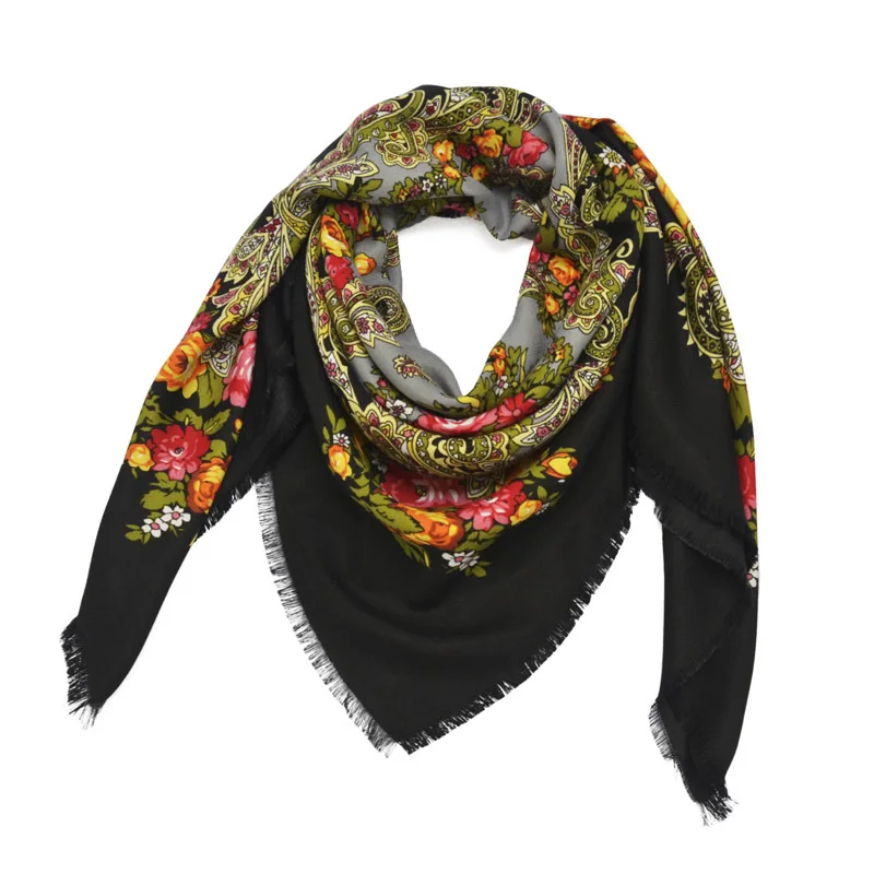 Nyt Design-Pladsen Rusland Udskrivning Bandana Mode Tørklæde 90*90cm Blomst Tørklæder Tæppe Sjal Tørklæde Til Kvinder