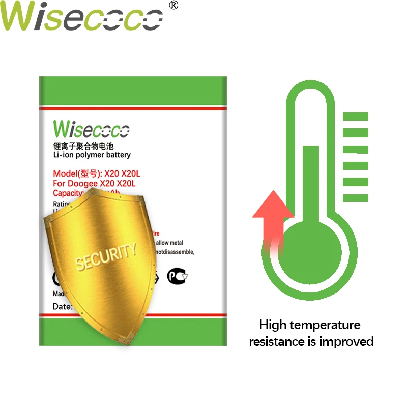 WISECOCO 4100mAh BAT17582580 Batteri Til DOOGEE X20 X20L Telefonen På Lager i Høj Kvalitet Batteri+Tracking Nummer