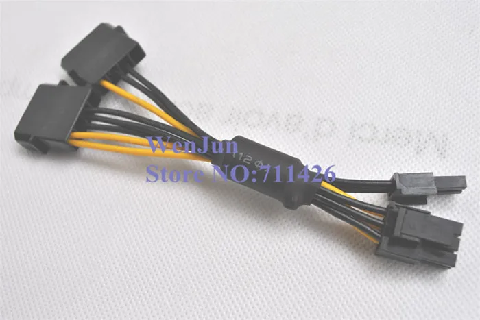 20PCS Dual 4Pin Molex til pci-e PCI-e 8 Pin (6+2)pin strømkabel IDE at GPU ' en 8Pin Power Supply Kabel