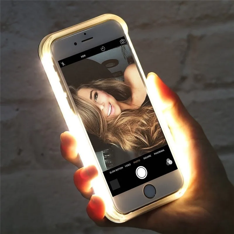 Perfekt Selfie Lys Mobiltelefon Case For iPhone 7 Plus 6s 6 Plus XSMAX XR Telefonen Tilfælde Ultra Slim cover Til iPhone 7 8 6 6S 5 5s X Plus