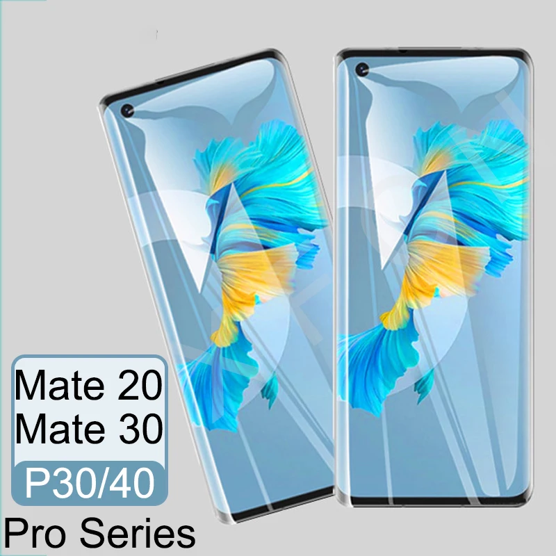 Mate 30 Pro 5G skærmbeskyttelse Til Huawei P30 P40 Pro p30pro p40pro Hærdet Glas fuld lim 3D buede film på mate30 mate20 pro