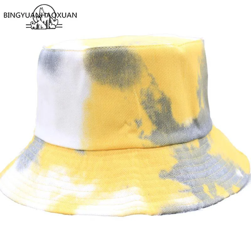 2020 Kreative Tie Dye Bucket Hat Farverige Graffiti Bob Caps Hip Hop Gorros Mænd Kvinder Sommeren Caps Beach Sun Fiskeri Panama Hat