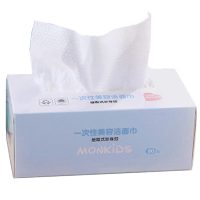 Monkids Ansigt Håndklæder Facial Ren Decimering Engangs Vaskeklud 100 Stykker Bomuld Kosmetiske Håndklæde Ansigt Væv