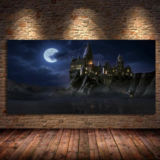 Harries Hogwartses Ugle Skole Plakat Potteres Lærred Maleri Væg Kunst Plakat Udskrive Billede Til Soveværelset Kids Room Decor Urammet