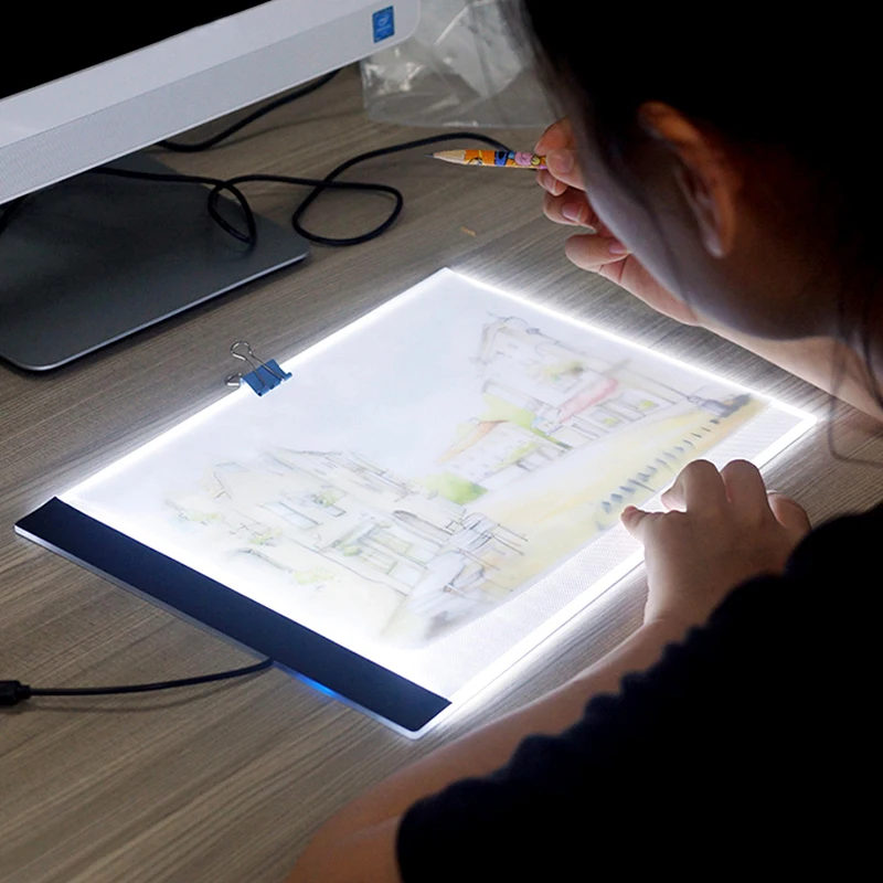 A4 LED Diamant Maleri Lightpad Tablet Ultratynde 3,5 mm Pad Gælder for EU/DK/AU/US/USB-Stik Broderi la casa de papel serie