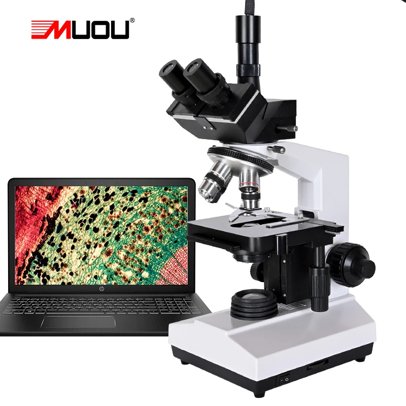 Professionelle Lab biologiske HD trinokulartubus mikroskop zoom 1600X okular elektronisk digital 7-tommer LCD led Lys telefonen stå USB