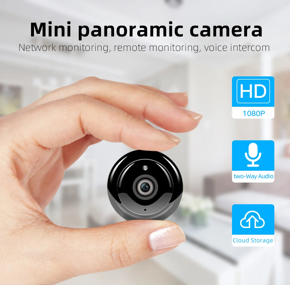 1080P Trådløse Mini WiFi Kamera Hjem Sikkerhed Kamera IP-CCTV-Overvågning IR Night Vision, Motion Detect babyalarm