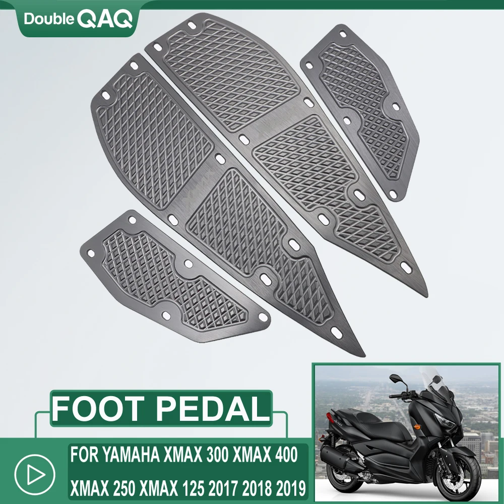 Motorcykel pedal pedal CNC-pedal Måtter pedal for YAMAHA Xmax 300 XMAX300 17-18 aluminium legering forstærket trædepude