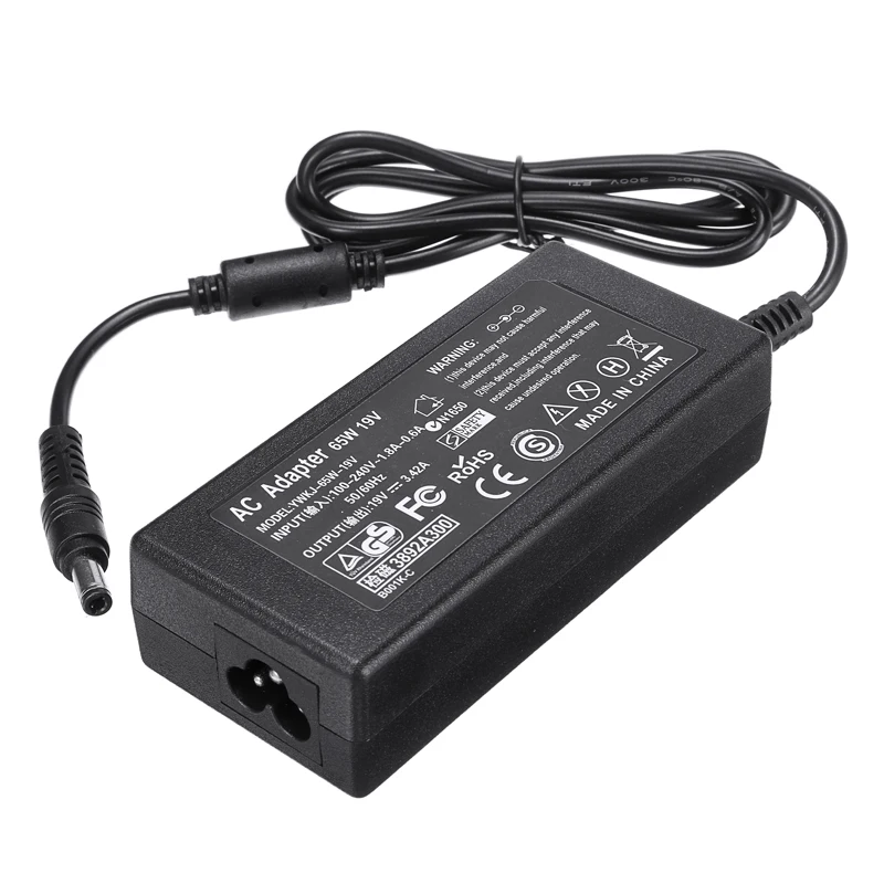 Mayitr 1pc 19V 3.42 EN 65W AC Adapter Universal Power Supply Kabel Ledning Oplader 2.5mmx5.5mm for Laptop /Notebook