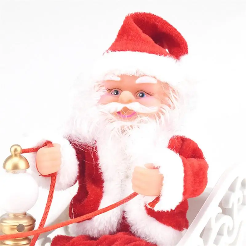 Santa Claus Dukke Elk Sled Toy Universal El-Bil med Musik børn Børn Jul Elektrisk Legetøj Dukke Hjem Xmas Udsmykning Gaver