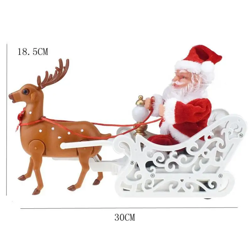 Santa Claus Dukke Elk Sled Toy Universal El-Bil med Musik børn Børn Jul Elektrisk Legetøj Dukke Hjem Xmas Udsmykning Gaver