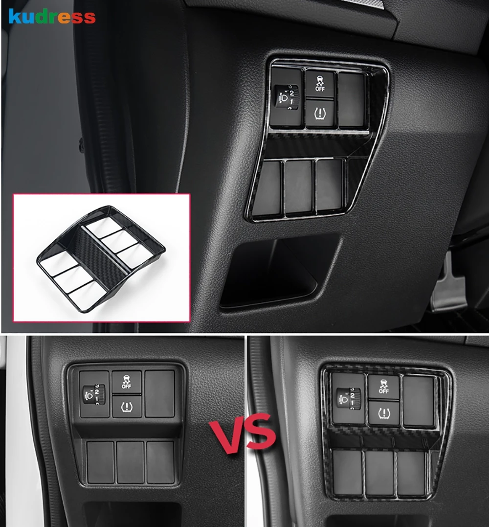 For Honda CRV CR-V 2017 2018 2019 ABS Træ, Korn bilforlygte Switch Panel Frame Cover Sticker Styling Interiør Tilbehør