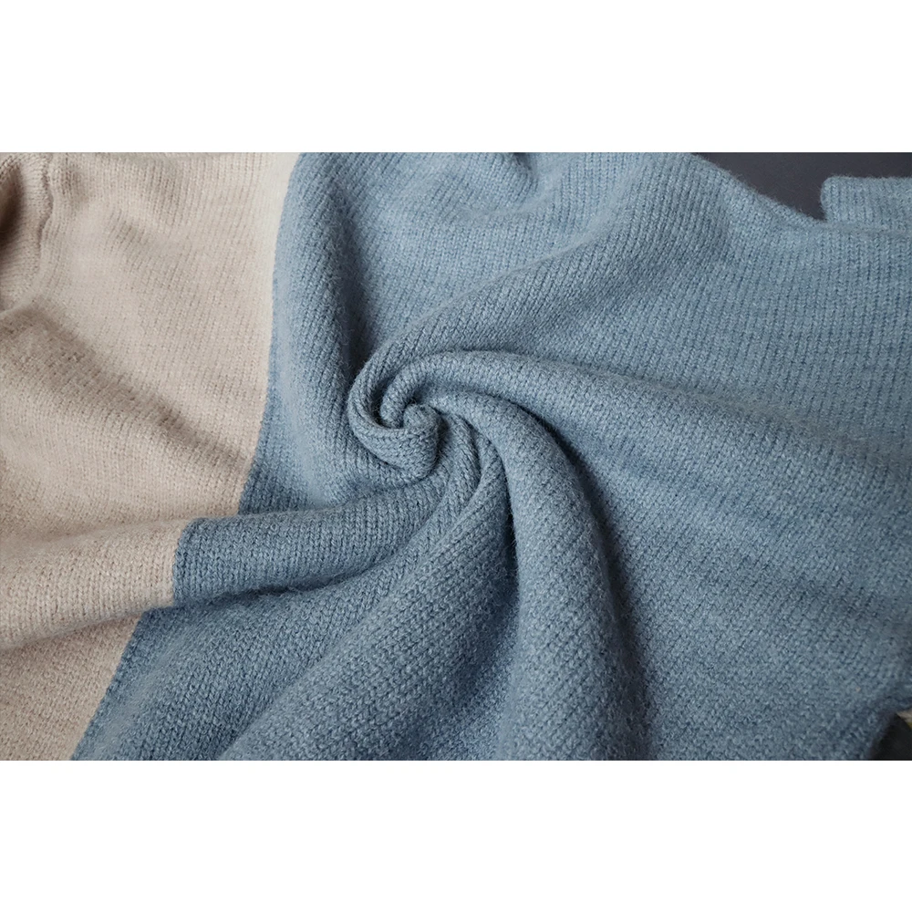 Werynica Sweater Kvinder Efterår og Vinter med Lange Ærmer Hooded Sweater 2019 Løs Casual Pullover overdimensionerede patchwork Strikket Sweater