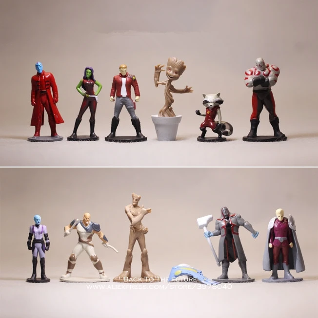 Disney Guardians Of The Galaxy 2 Stjernet Lord 12pcs/set, 5-6cm Collectible Toy Mini Action Figur Dukke Legetøj model til børn gave