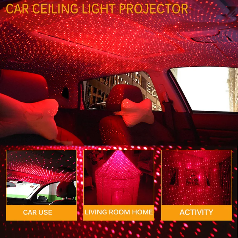 USB LED Lys Starry Night Light Car, Belysning Tilbehør Til Jaguar F-TEMPO XF-XE XJ XEL XKR xk8 XJS xj6 F-Type X-Type S-Type