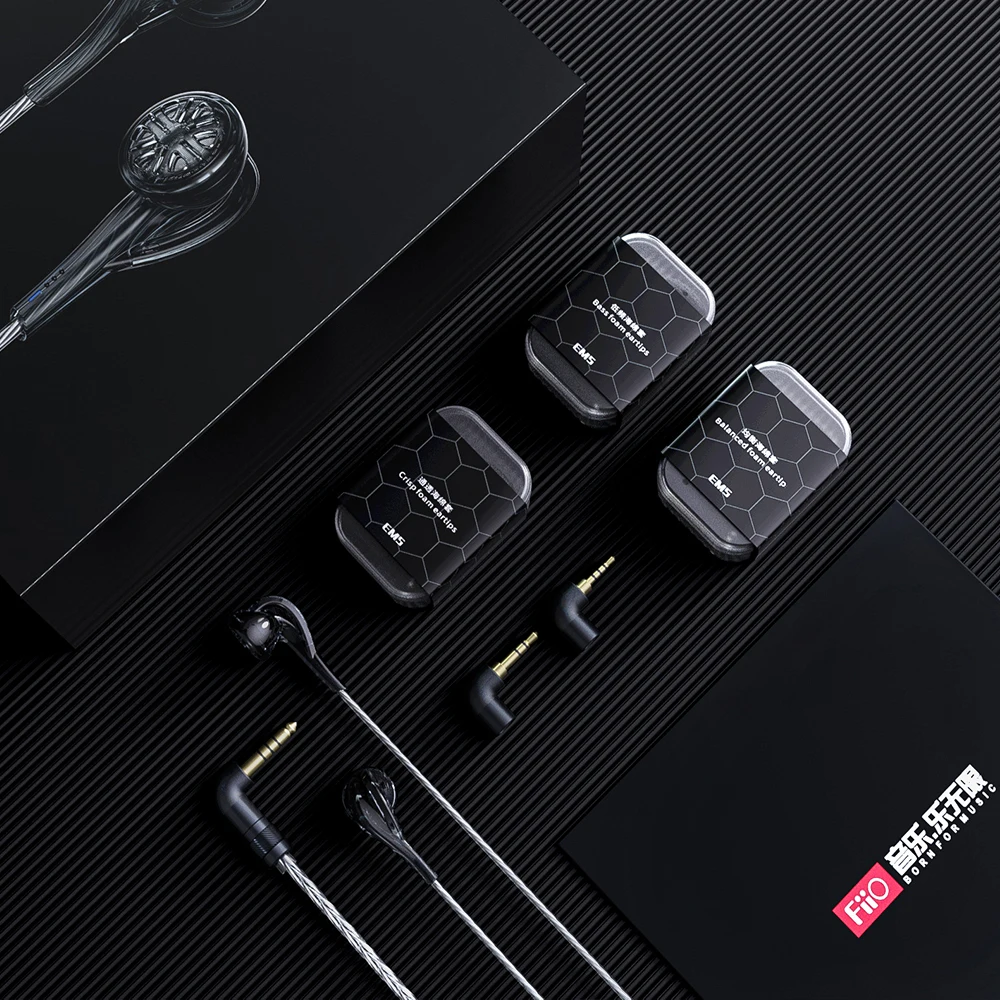 FiiO EM5 HiFi Hovedtelefoner med Beryllium-belagt Dynamisk Høj Opløsning,Bass Sound, High Fidelity til Smartphones/PC