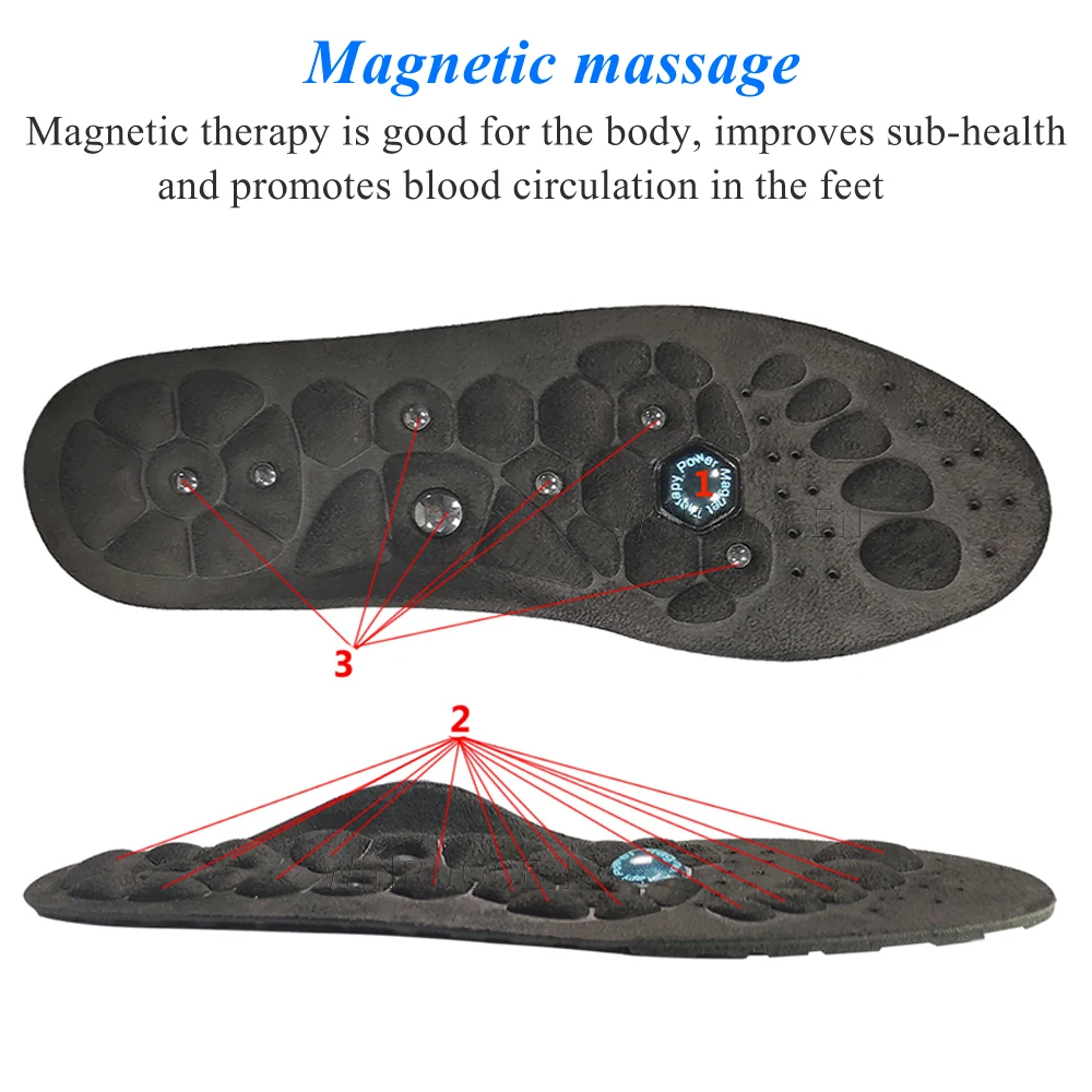 EVA Ortopædiske indlægssåler Akupressur Magnetiske massage mand kvinder svangstøtte smertelindring Sundhed sko Flade Fødder Skær Såler
