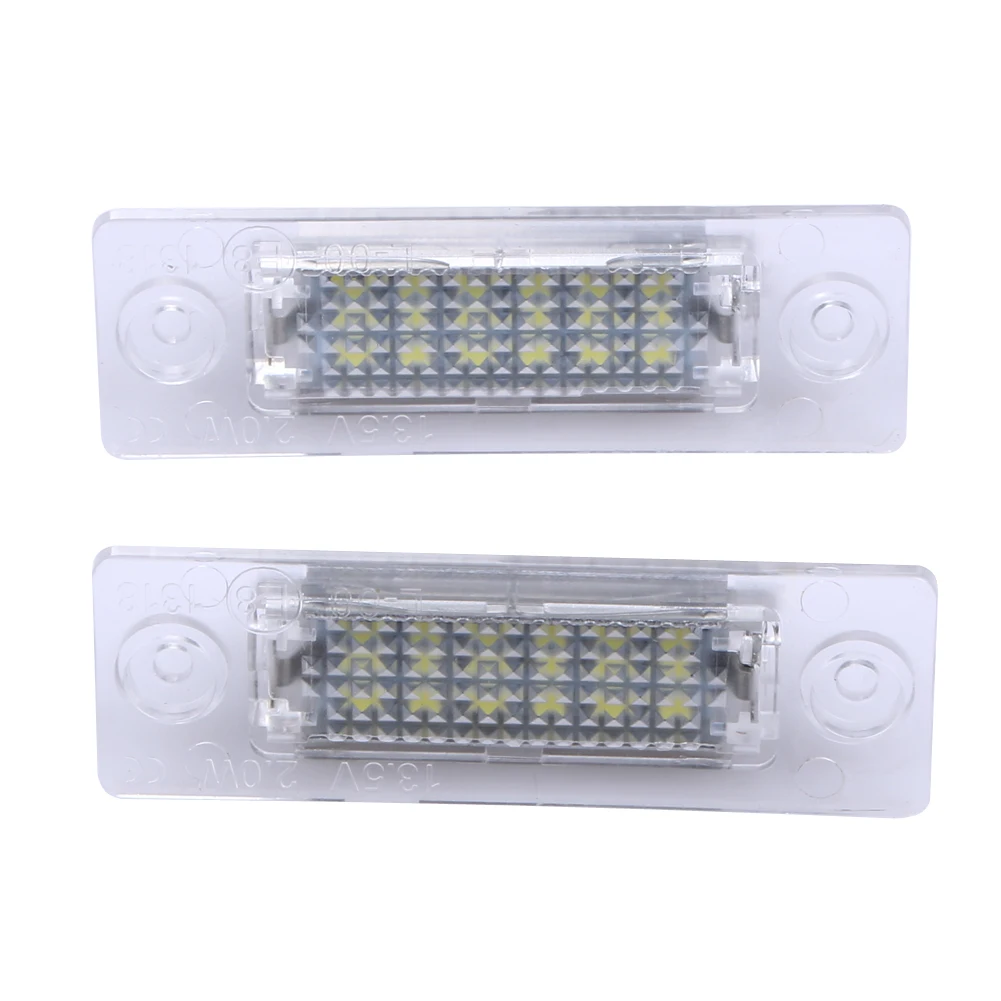 2stk Antal LED Nummerplade Lys baglygte 18-LED For VW Caddy Transporter Passat Bil Nummerplade Lys Bil Styling