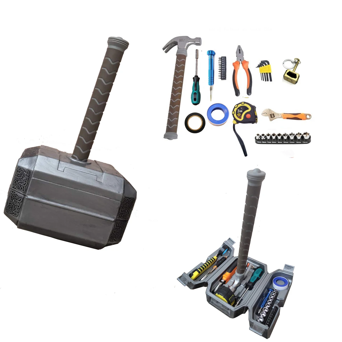 Thor Hammer Værktøj Sæt 1:1 fremstilling Daglige Reparation Husstand Værktøj Tilfælde DIY Reparation Kits Multi-Værktøjer Thor Hammer værktøjskasse værktøjskasse
