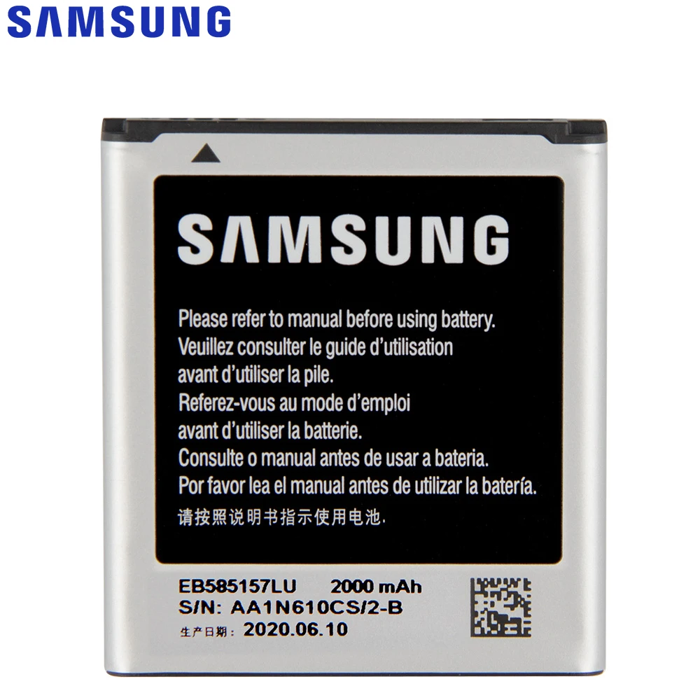 Original Erstatning Samsung Batteri Til Galaxy Beam i8530 i8552 i869 i437 G3589 Vinde i8558 i8550 J2 SM-G130HN EB585157LU 2000mAh