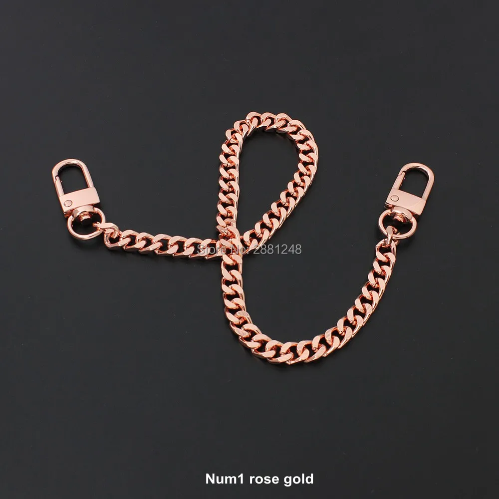 7mm rose gold tynd metal taske chain strap tasker taske dele DIY-håndterer nemt matchende Tilbehør Håndtaske Stropper Taske