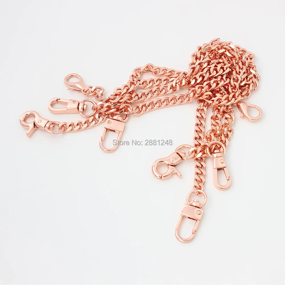 7mm rose gold tynd metal taske chain strap tasker taske dele DIY-håndterer nemt matchende Tilbehør Håndtaske Stropper Taske