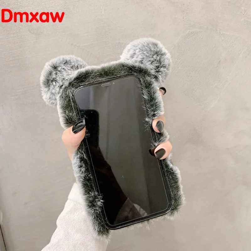 3D Panda Case Til Samsung Galaxy A60 M40 A50 A50S A30S A40 A20 A30 M10S m 20'ere A8S A5 2017 2016 Tilfælde Ører, Bløde Pels Luksus Cover