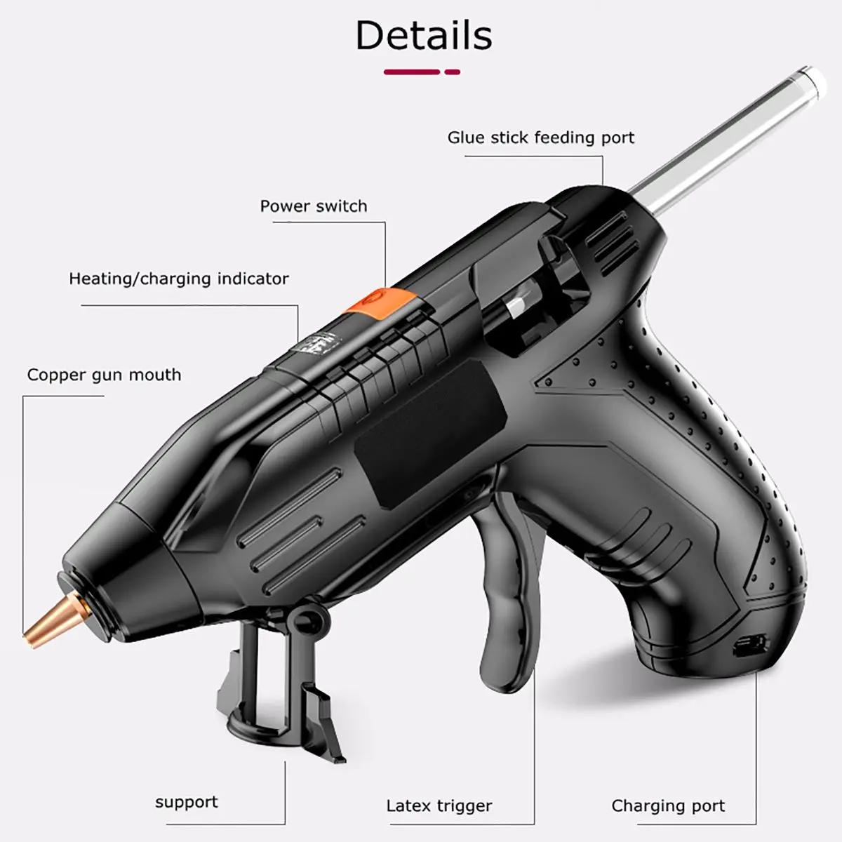 3.6 V Akku-DIY-Hot Lim Kanoner 1800mAh Li-ion Lim Pistol Hånd Håndværk el-Værktøj Med Lim Pinde Til Bilen Hjem Udendørs