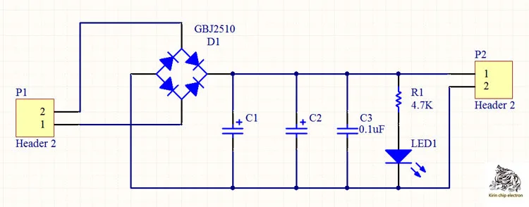 5PCS/MASSE tomme bord. PCB enkelt forstærker enkelt bro ensretter filter power supply board (35mm kondensator bit 2)