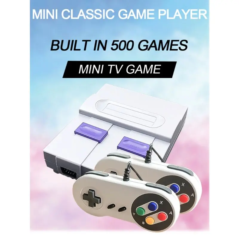 Hot Salg 1 sæt Super Mini 8Bit Spil Konsol Retro Håndholdt Gaming-Afspiller med 500 Typer Spil