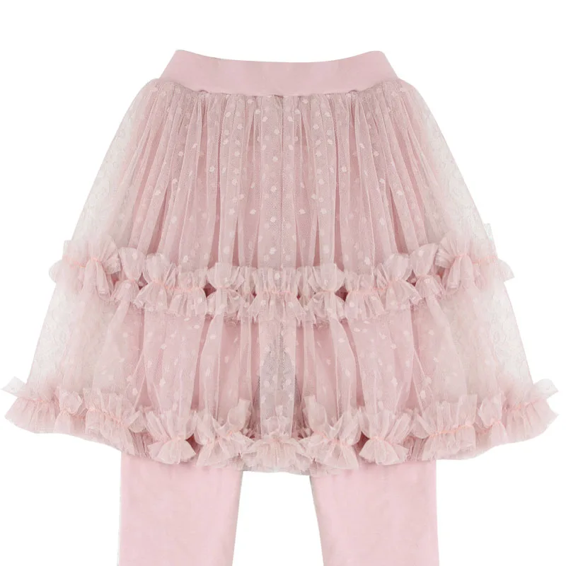 3-14Y Unikt Design til Børn Sweet Kids Pige Flæser prikkede Nederdel Tulle Bukser Culotte Pantskirt Leggings Prinsesse Tøj