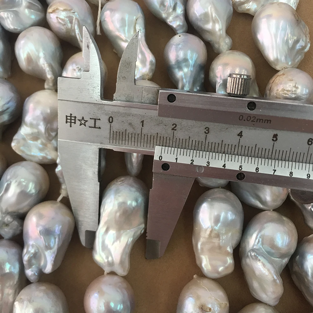Pearl perler, Natur ferskvand løs perle med barok form, STOR BAROK form pearl .15-22 mm,dejlig natur farve