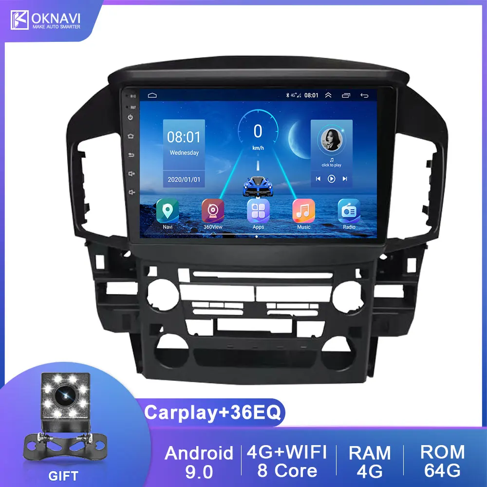 For Lexus RX300 1997-2003 For Toyota Harrier 1998 Stereo Multimedie-Afspiller Med 4G Wifi DSP Carplay Android 9.0 Radio Ikke DVD