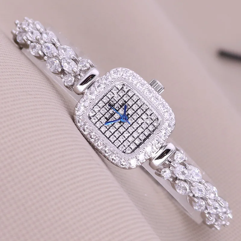 Fuld Crystal Royal Crown Dame Kvinders Se Japan Mekanisk Timer Fine Mode Smykker Ur Armbånd Luksus Pige gaveæske